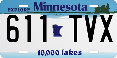 MN license plate 611TVX