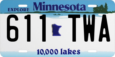 MN license plate 611TWA