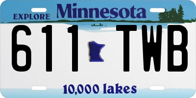 MN license plate 611TWB