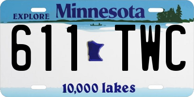 MN license plate 611TWC