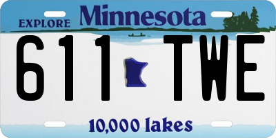 MN license plate 611TWE