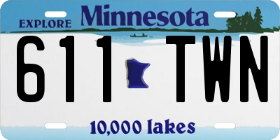 MN license plate 611TWN