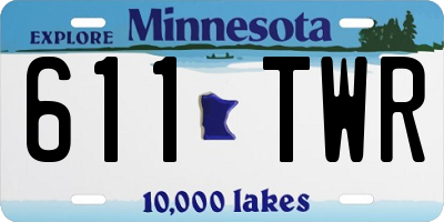 MN license plate 611TWR