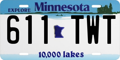 MN license plate 611TWT