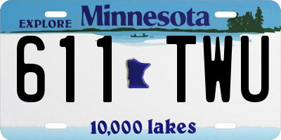 MN license plate 611TWU