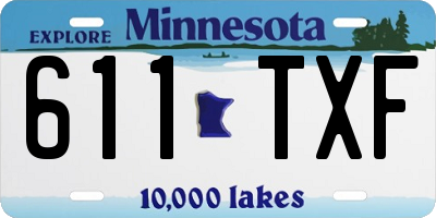 MN license plate 611TXF