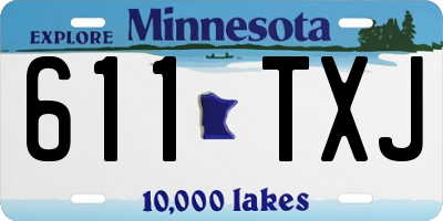 MN license plate 611TXJ