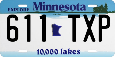 MN license plate 611TXP