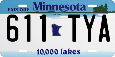 MN license plate 611TYA