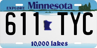 MN license plate 611TYC