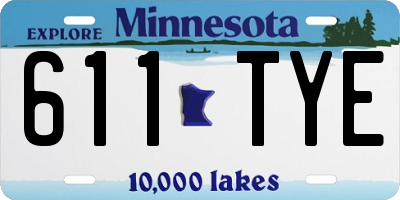 MN license plate 611TYE