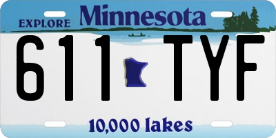 MN license plate 611TYF