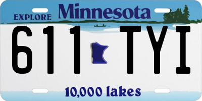 MN license plate 611TYI