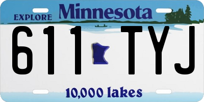 MN license plate 611TYJ
