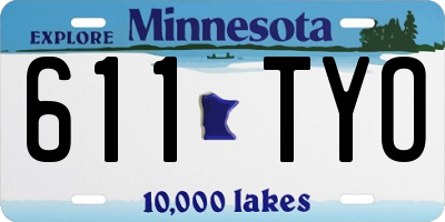 MN license plate 611TYO