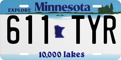 MN license plate 611TYR