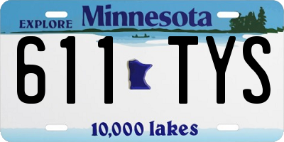 MN license plate 611TYS