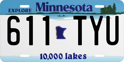 MN license plate 611TYU