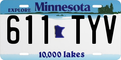 MN license plate 611TYV