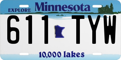 MN license plate 611TYW