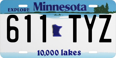MN license plate 611TYZ