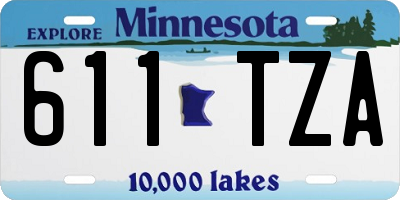 MN license plate 611TZA