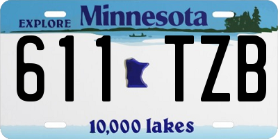 MN license plate 611TZB