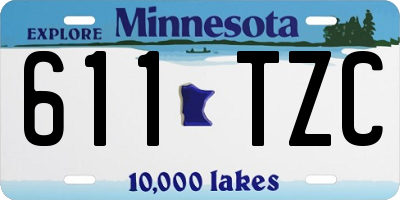 MN license plate 611TZC