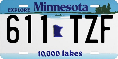 MN license plate 611TZF