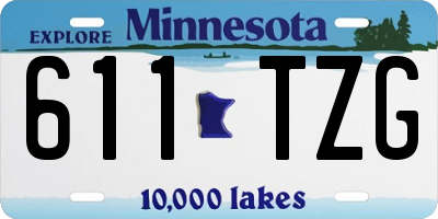 MN license plate 611TZG