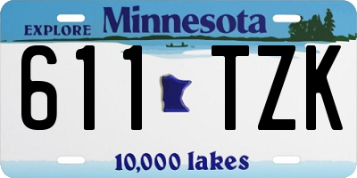 MN license plate 611TZK