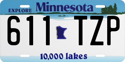 MN license plate 611TZP
