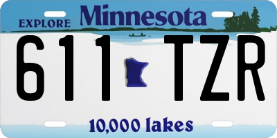 MN license plate 611TZR