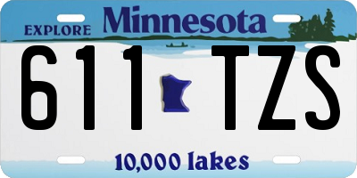 MN license plate 611TZS