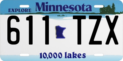 MN license plate 611TZX
