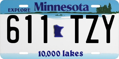 MN license plate 611TZY
