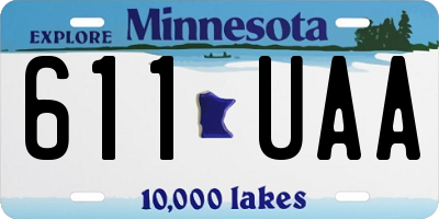 MN license plate 611UAA