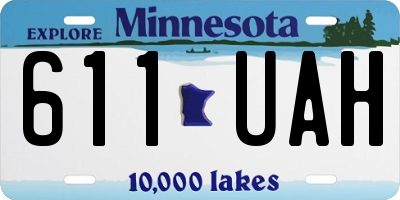 MN license plate 611UAH