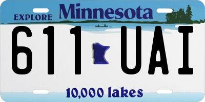 MN license plate 611UAI
