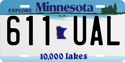 MN license plate 611UAL