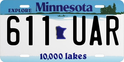 MN license plate 611UAR