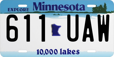 MN license plate 611UAW