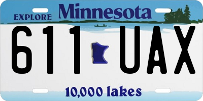 MN license plate 611UAX