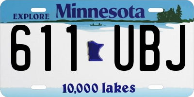 MN license plate 611UBJ