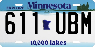 MN license plate 611UBM