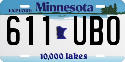 MN license plate 611UBO