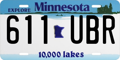 MN license plate 611UBR