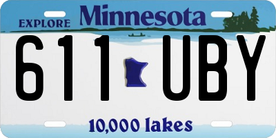 MN license plate 611UBY