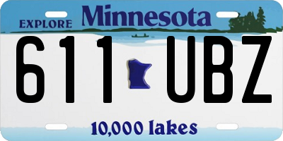 MN license plate 611UBZ