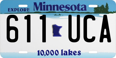 MN license plate 611UCA